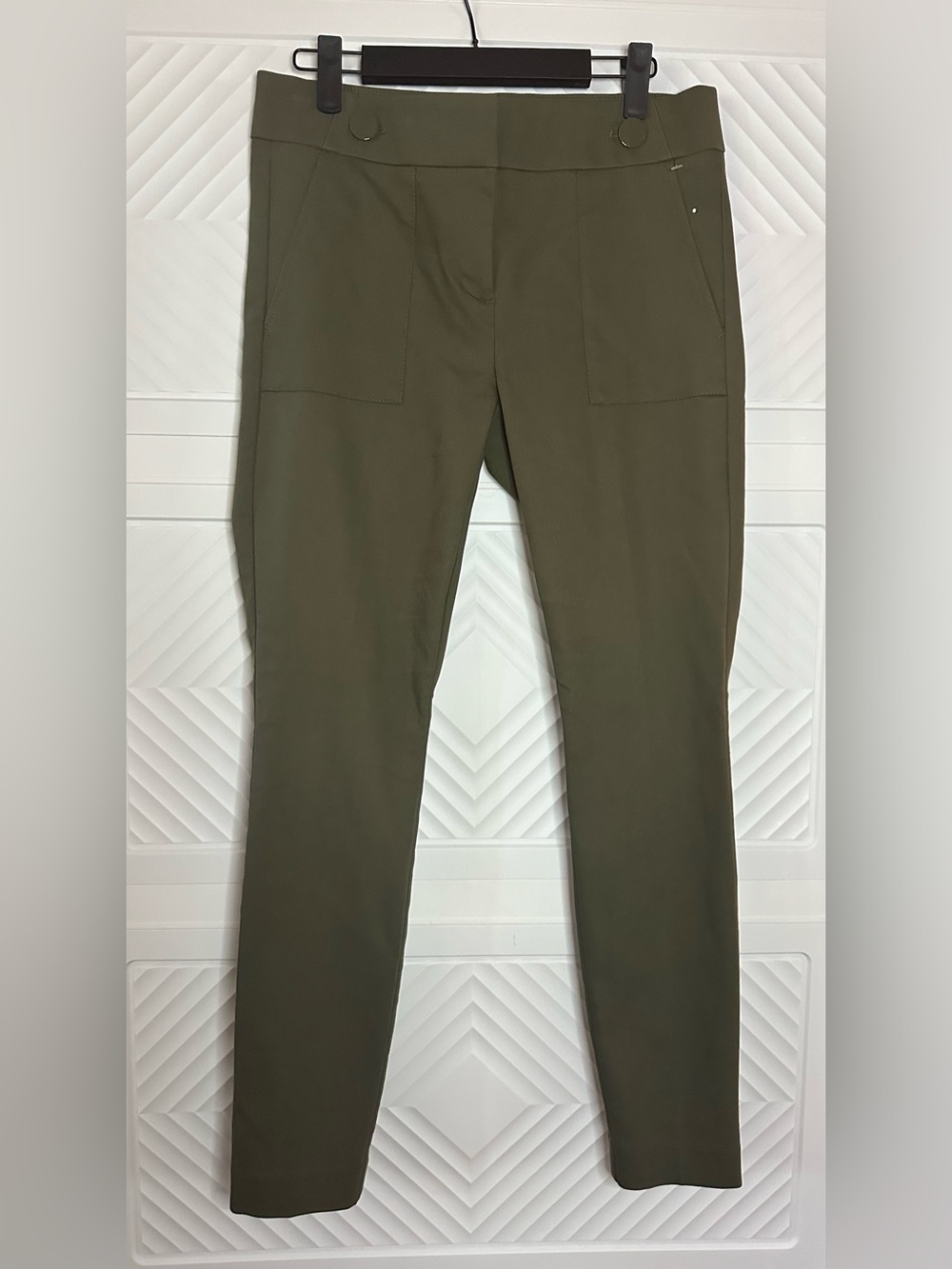 LOFT Olive Ponte Slim Pants